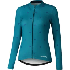 Shimano Kaede Printed Dames Fietsshirt Met Lange Mouwen - Sea Green