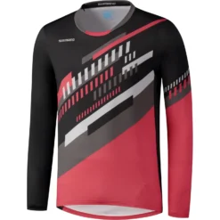 Shimano Myoko MTB Fietsshirt Met Lange Mouwen - Black Red
