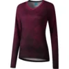 Shimano Saiko Dames Fietsshirt Met Lange Mouwen - Red