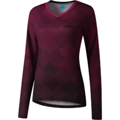 Shimano Saiko Dames Fietsshirt Met Lange Mouwen - Red